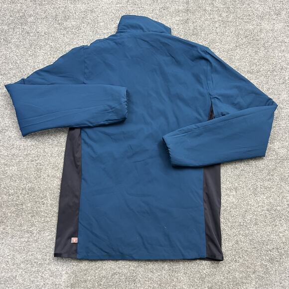 Salomon Drifter Mid Jacket Mens Small Night Sky Blue Black Reversible PrimaLoft - Picture 2 of 15